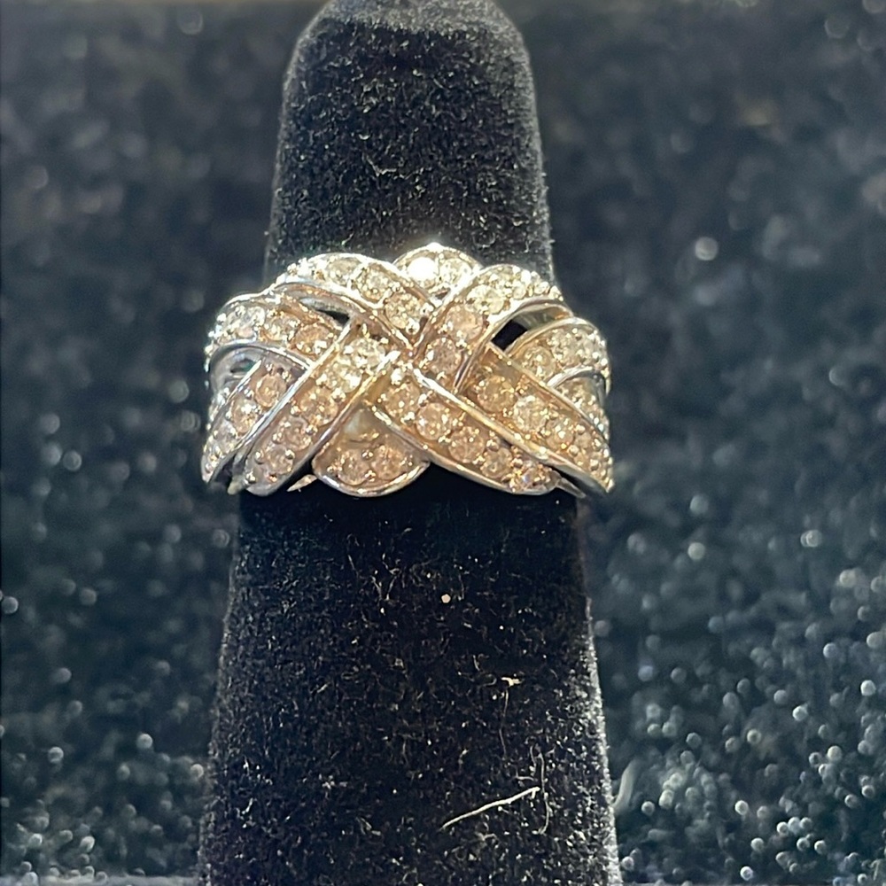 Braid Design Diamond Ring, 14K Gold, 1.00 cttw